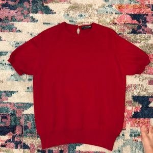 Red cashmere sweater